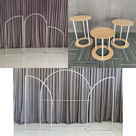 arched collapsible metal frame stand + fabric backdrop. any design|Open Center Wall Arched Backdrop Party Frame .